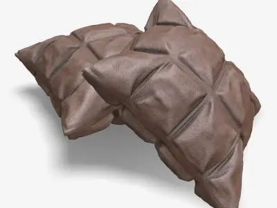 Pillows Pile Low-poly 3D model