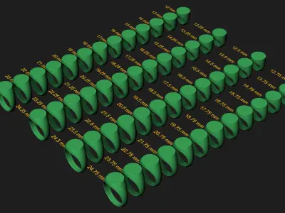 15 mm Signet ring Pack 3D print model