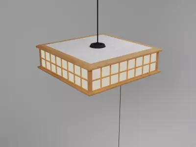 Japanese Hanging Lamp Free 3D model purchase