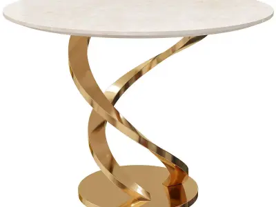 Dining Table Golden Spiral 3D model