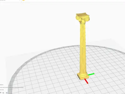 Roman Ionic Column with Angled Volutes  3D print model