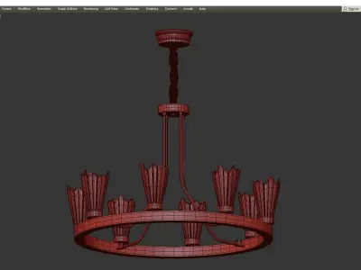 CREATIVE BRASS CHANDELIER 3D model