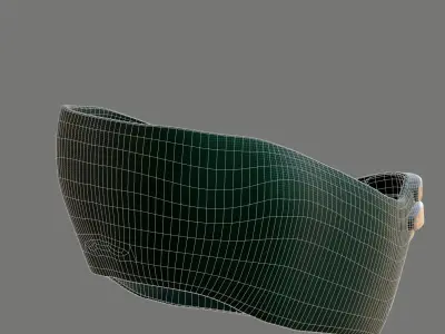 Gas mask helmet 3d model scifi Low-poly  Low-poly 3D model