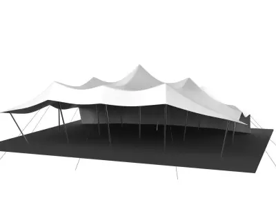 Stretch tent Low-poly 3D model