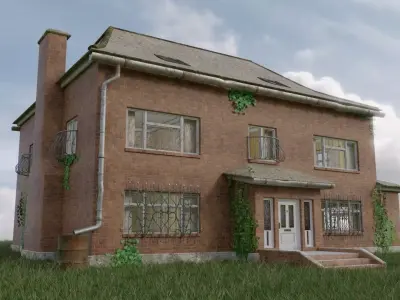 Old Brick House Low-poly 3D model buy