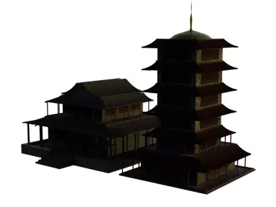 Chinese Houses 3d model 3D model