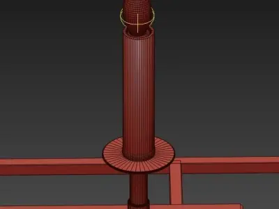 Linear Pendant Bronze RH chandelier 3D model purchase