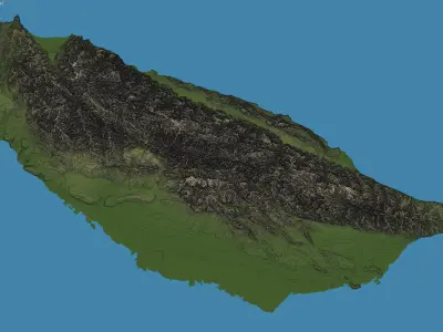 Taiwan Low-poly 3D model