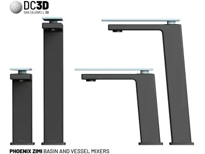 Phoenix Zimi Basin Vessel Mixer Taps 3D model