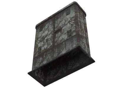 Electrical Enclosure 1 Rusty Lowpoly Low-poly 3D model