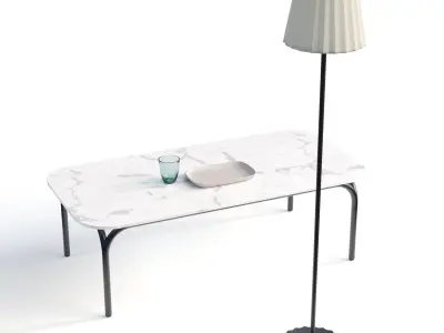 Capa Table and Lamp 3D model 3D model