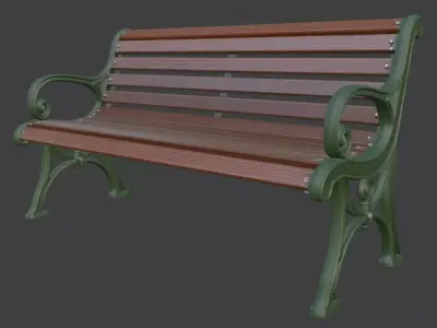 Park Bench 3D Model 3D model shop