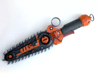 cyberpunk chainKnife weapon 3D print model