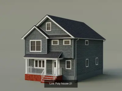 Low Poly House Collection 4  3D Model Pack