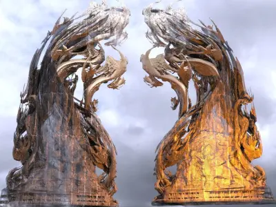 Arch stone Golden Gate 3D model