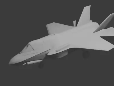  F 35 Lightning II  Stealth Strike Fighter Low-poly 3D model