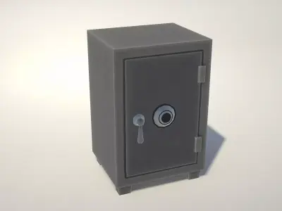Old Vintage Safe Low-poly 3D model