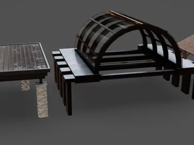 Overhang Entry 01-02-03 Low-poly 3D model