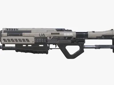 Sci Fi Shotgun Low-poly 3D model