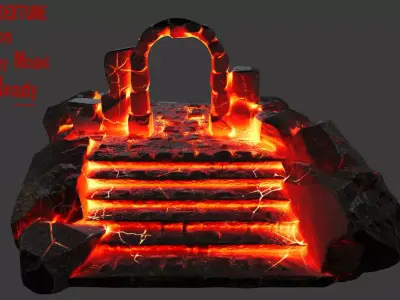 Hell Gate Low-poly 3D model