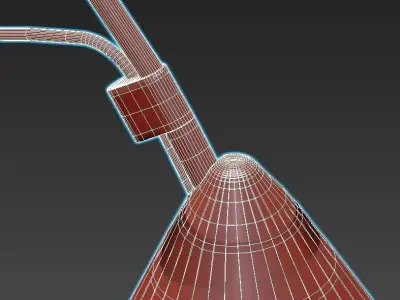 AYNO L floor lamp with shade and orange cord 3D model