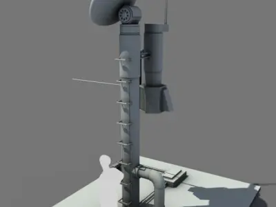 Short range com center 3D model