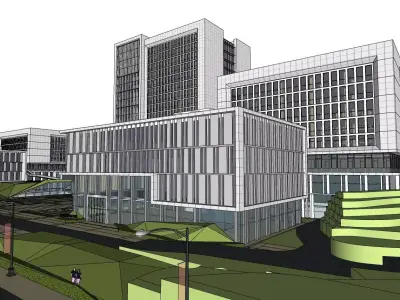 corporate office on contour 3D model