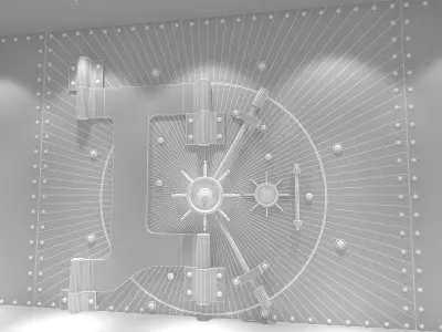 Bank Vault and Coins 3D model