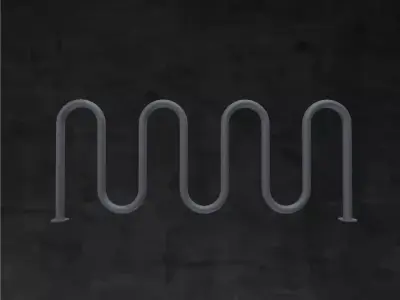 Bike rack for any architectural project Low-poly 3D model