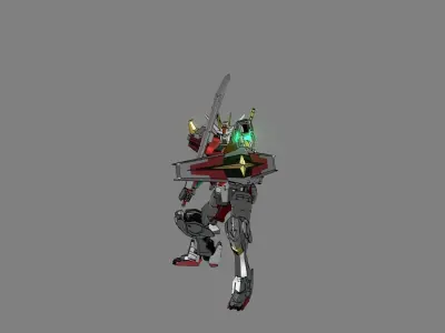 Attacker Gundam B 8 3D model