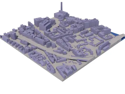 London city tile Level 2 block TQ3280 South West 3D model
