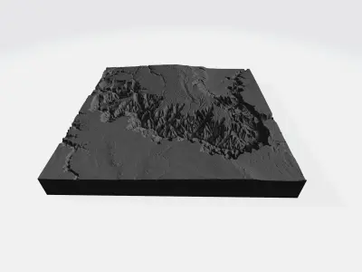 GRAND CANYON - USA - 3D MAP 3D print model