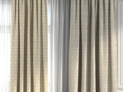 Curtain Set 256 3D model