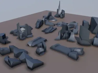 futuristic architecture set - str 3D model