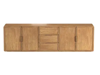 SANTIAGO 4-DOOR MEDIA CONSOLE 3D model