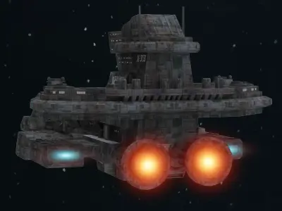 Stargate SG-1 Prometheus Spaceship Replica 3D model 3D model