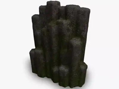 Cave Crystal 1 - Moss 1 Low-poly 3D model