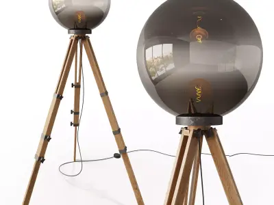 Tripod lamp floor 3D model