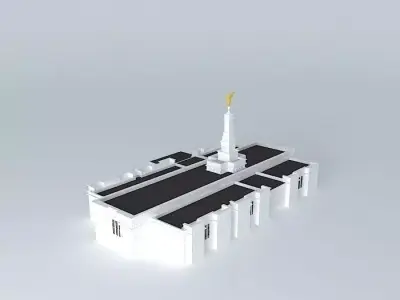 LDS. Templo Mormon, Asunción Paraguay 112 th. operating Temple Free 3D model