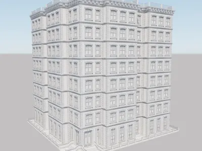 New York City Apartment Building 06 by THREEDEE INC Low-poly 3D model