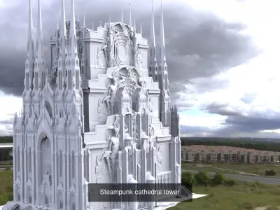 Victorian Steampunk Collection Architecture 3D Model Pack