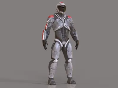 Sci fi Character  Low-poly 3D model