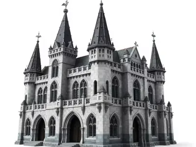 Gothic Castle model pack Low-poly 3D model