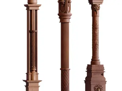 morrocon column  939 Low-poly 3D model