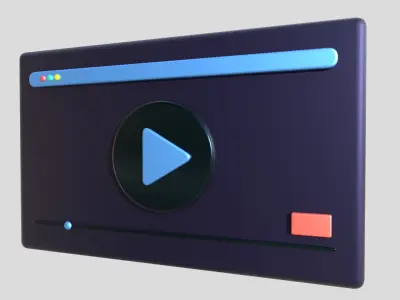 3D app web Icon Low-poly 3D model-05 Low-poly 3D model