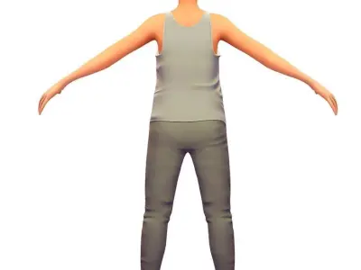 Cartoon Low Poly Style Avatar 008 Low-poly 3D model