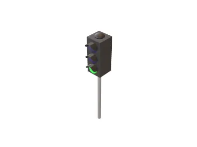 Traffic Light v1 004 Low-poly 3D model