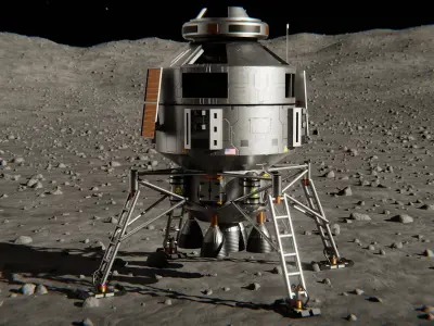 Sci-Fi Lunar Lander 3D model