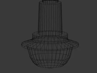 Streetlight two street lamps Low-poly 3D model