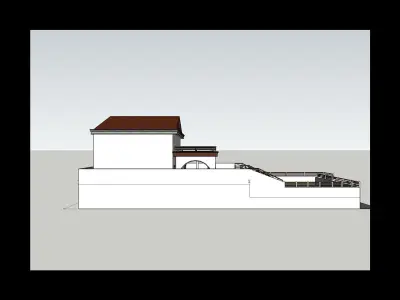 Pent house  Low-poly 3D model